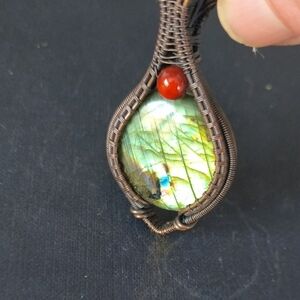 Yellow/Blue Flash Labradorite Pendant